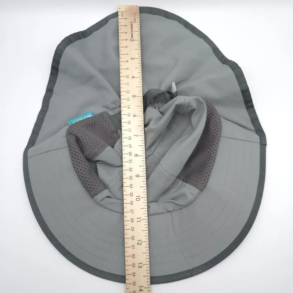 SUNDAY AFTERNOONS‎ Kids Boys Sun Hat 3-6Y MEDIUM Wide Brim Gray UV Protection
